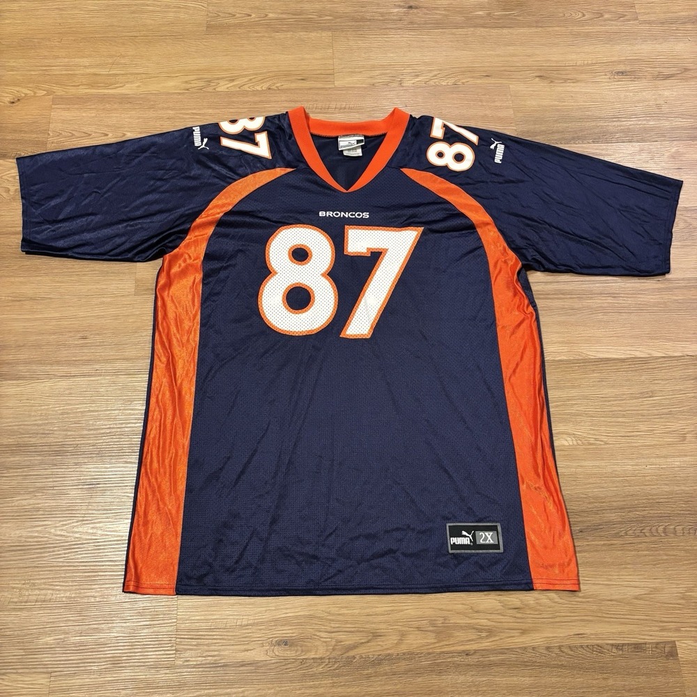 Vintage Ed McCaffrey #87 Puma Denver Broncos NFL Football Jersey Mens Size XXL